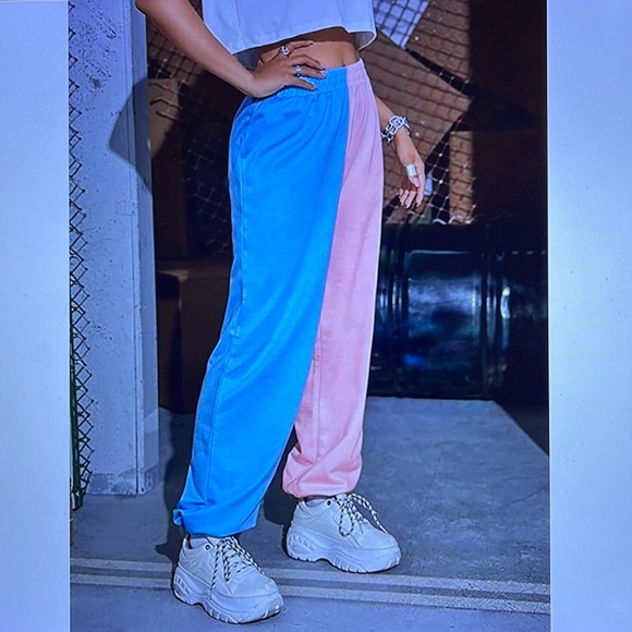 NWOT MISSACTIVER Contrast Color Sweatpants/Jogger - Picture 5 of 5